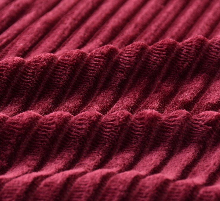 Glazed Ruby Pencil Warm Winter Flannel Fitted King Bedsheet