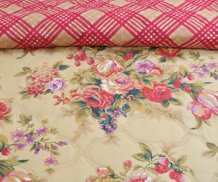 Rose Bunch 180 GSM AC Room Reversible Double Bed Comforter