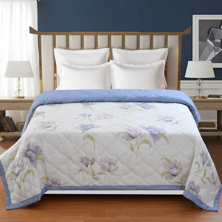 Ethereal Bloom 180 GSM AC Room Reversible Double Bed Comforter