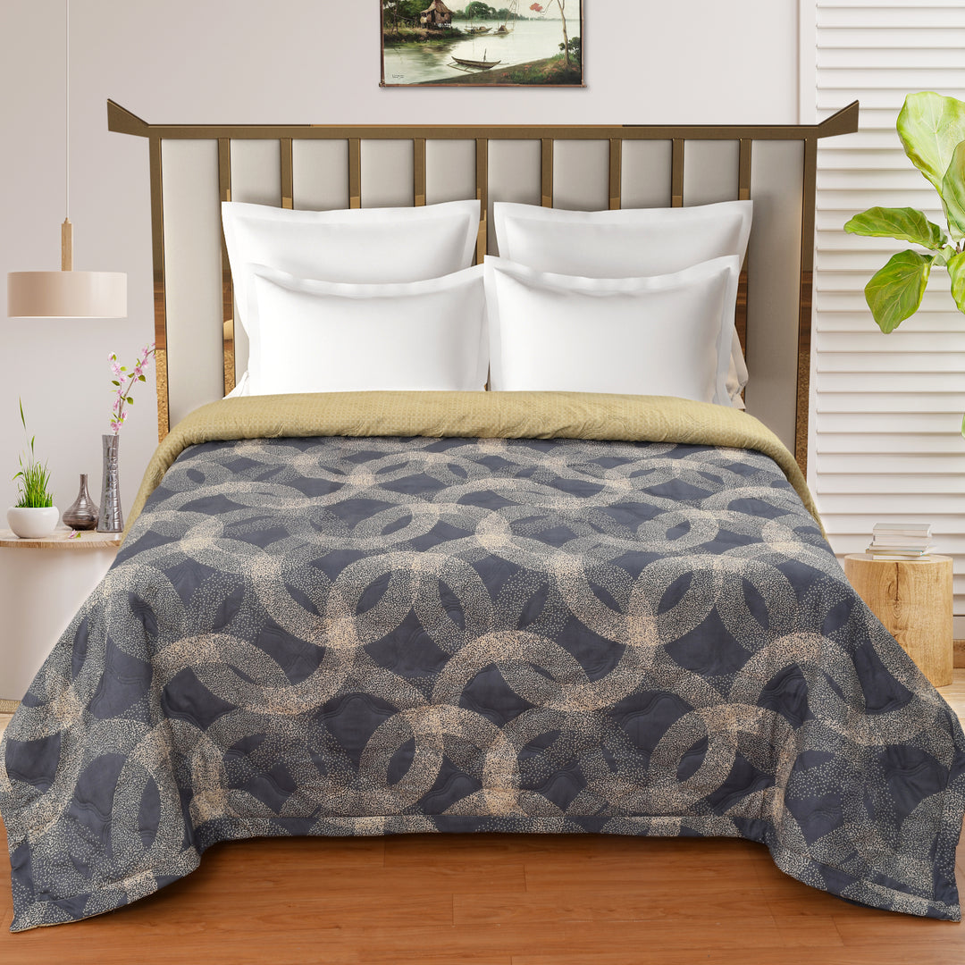 Blue Circle Comforter 180 GSM AC Room Reversible Double Bed Comforter
