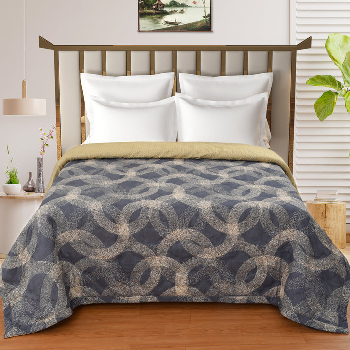 Blue Circle Comforter 180 GSM AC Room Reversible Double Bed Comforter