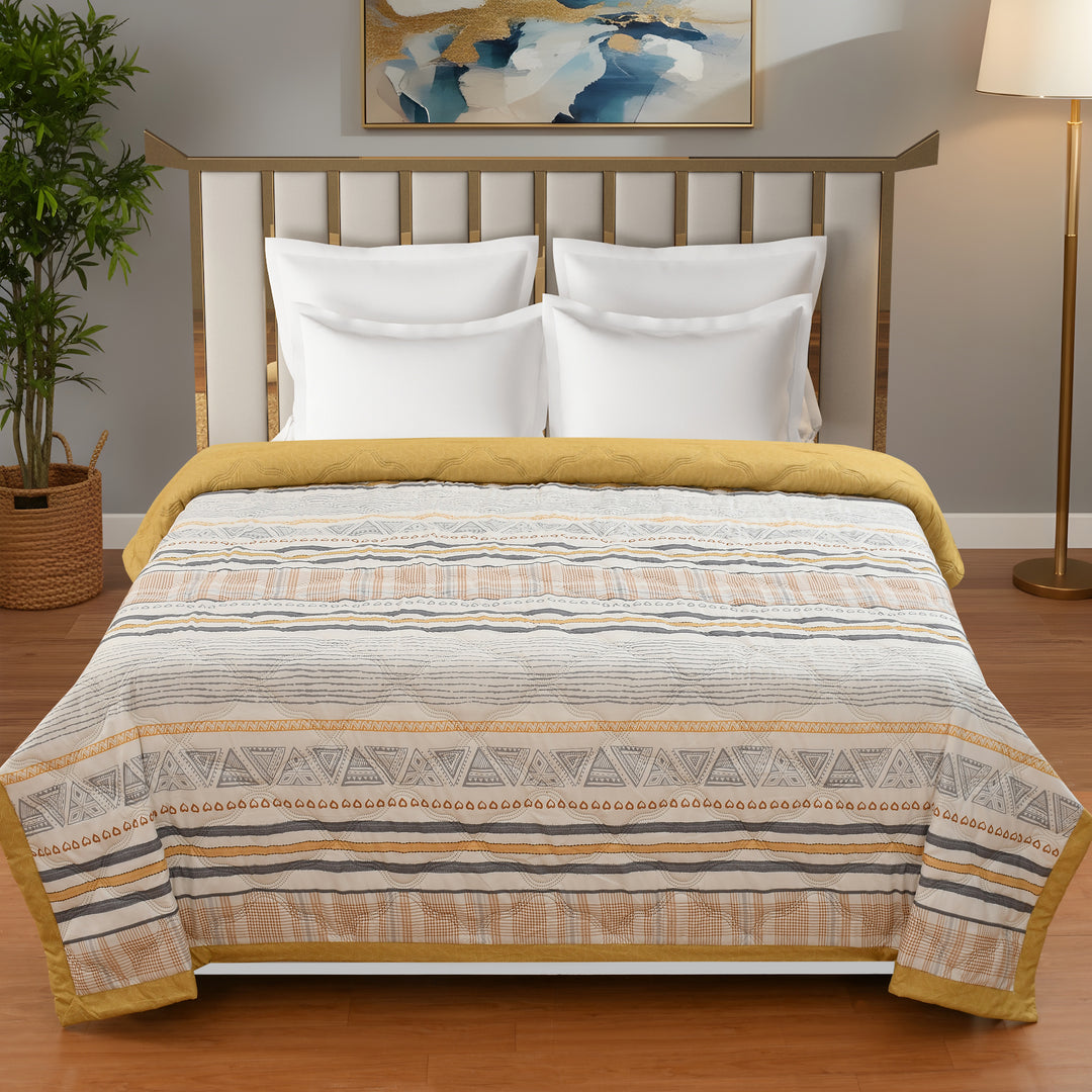 Brown Path Comforter 180 GSM AC Room Reversible Single Bed Comforter