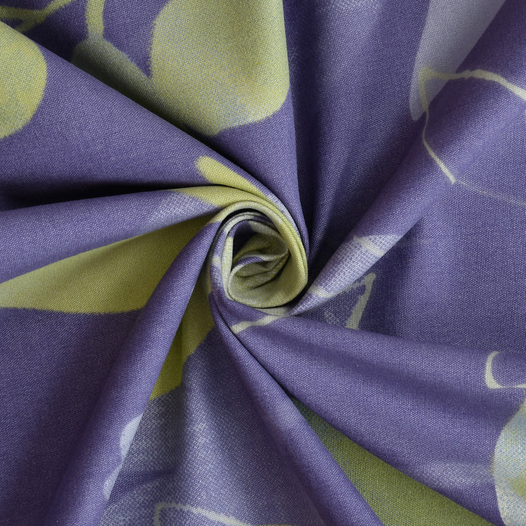 Twilight Bloom Cotton Blend Elastic Fitted King Bedsheet