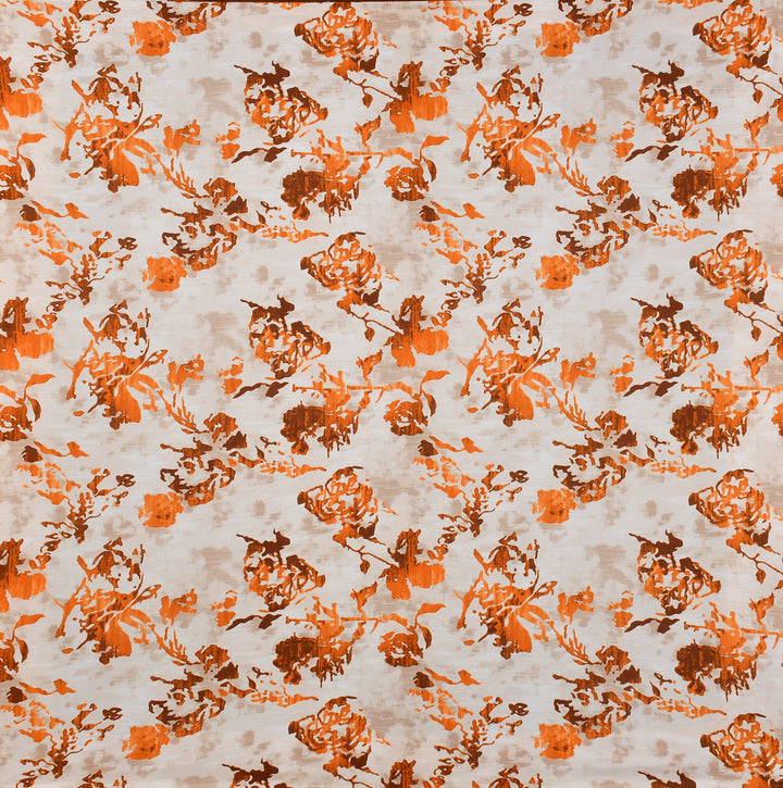 Autumn Bloom Cotton Blend Elastic Fitted King Bedsheet