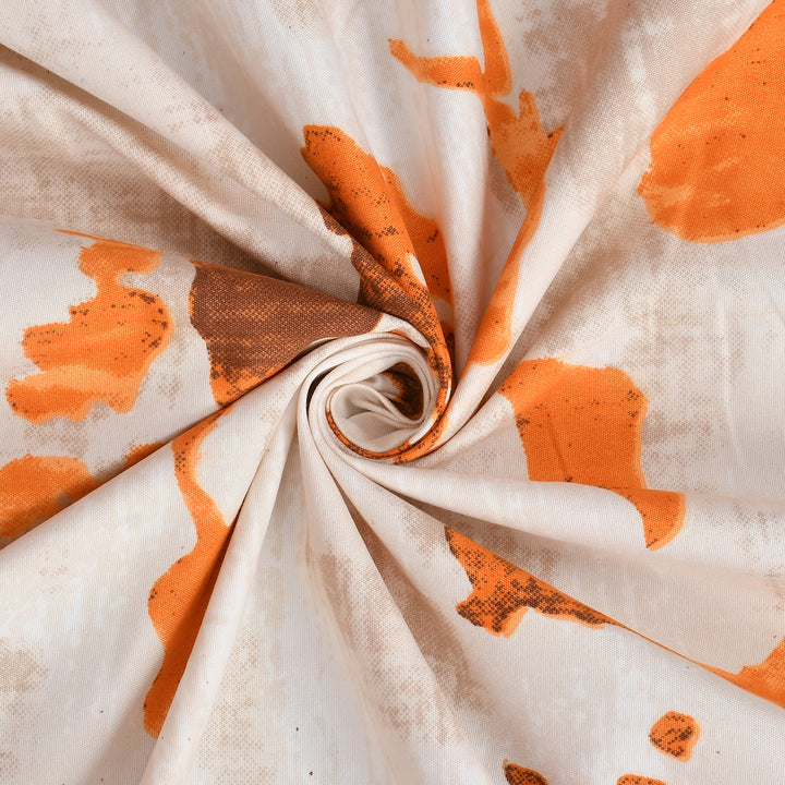 Autumn Bloom Cotton Blend Elastic Fitted King Bedsheet