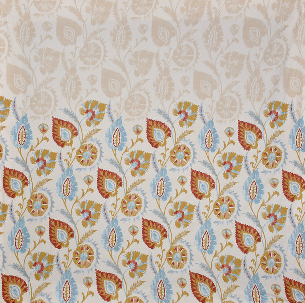 Floral Paisley Cotton Blend Elastic Fitted King Bedsheet