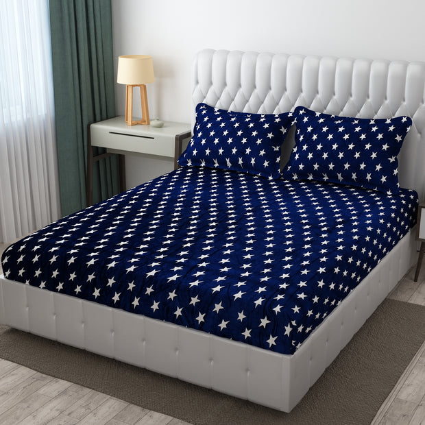 Royal Star Warm Winter Flannel Fitted King Bedsheet