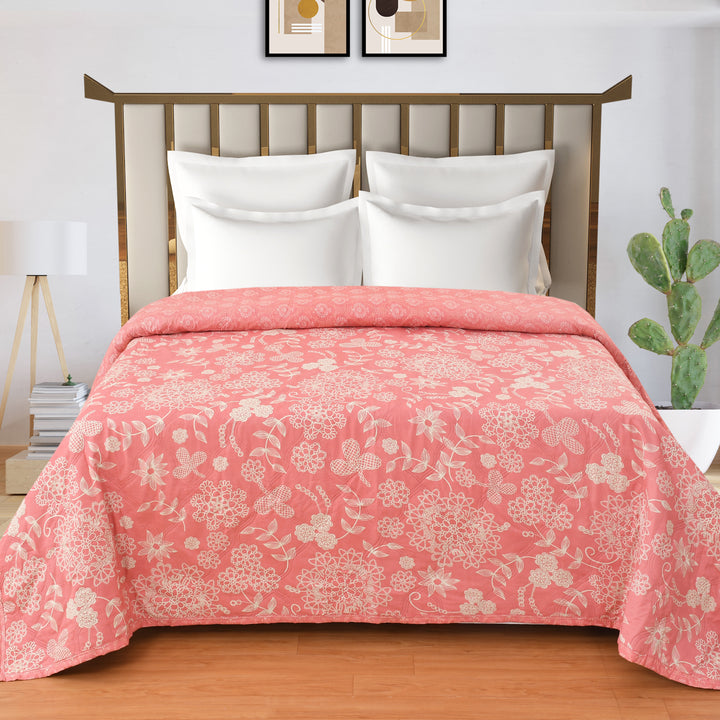 Red Petals Comforter 180 GSM AC Room Reversible Double Bed Comforter