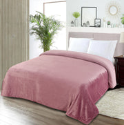 Sherpa California King Size Reversible 2in1 Blanket - Pink