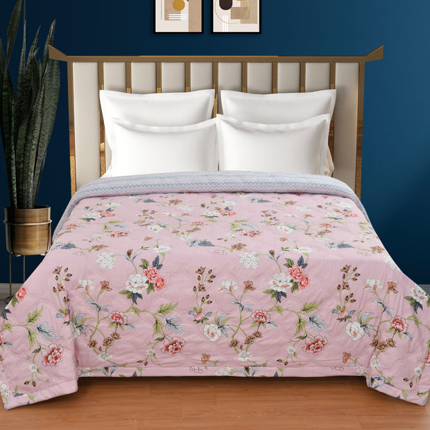 Pink Bagiya Comforter 180 GSM AC Room Reversible Double Bed Comforter