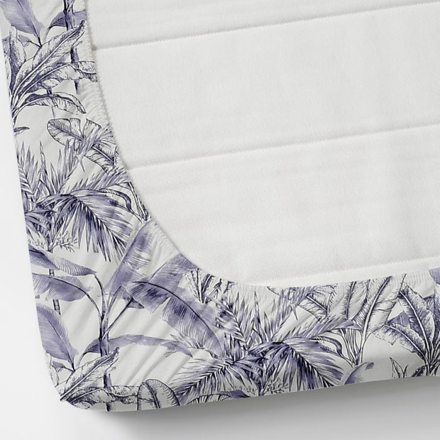 Peaceful Palms Cotton Blend Elastic Fitted King Bedsheet