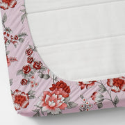 Pink Roseate Cotton Blend Elastic Fitted King Bedsheet