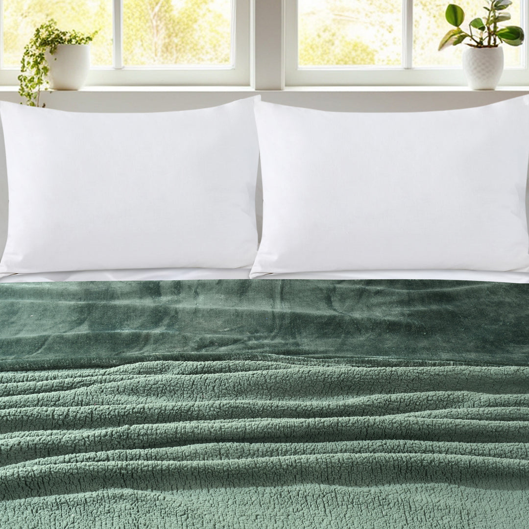 Sherpa California King Size Reversible 2in1 Blanket - Teal