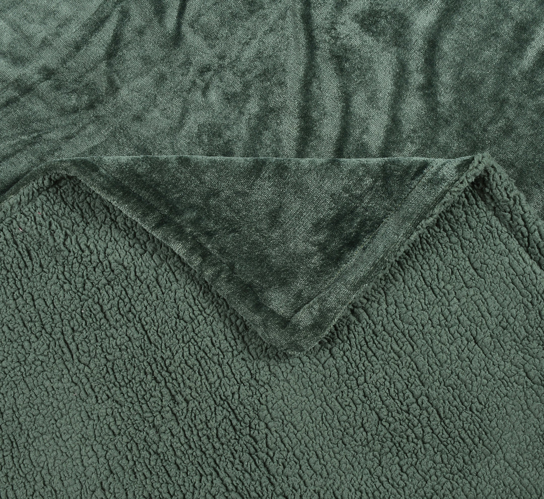 Sherpa California King Size Reversible 2in1 Blanket - Teal