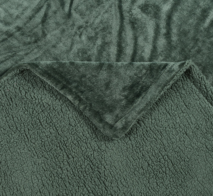 Sherpa California King Size Reversible 2in1 Blanket - Teal