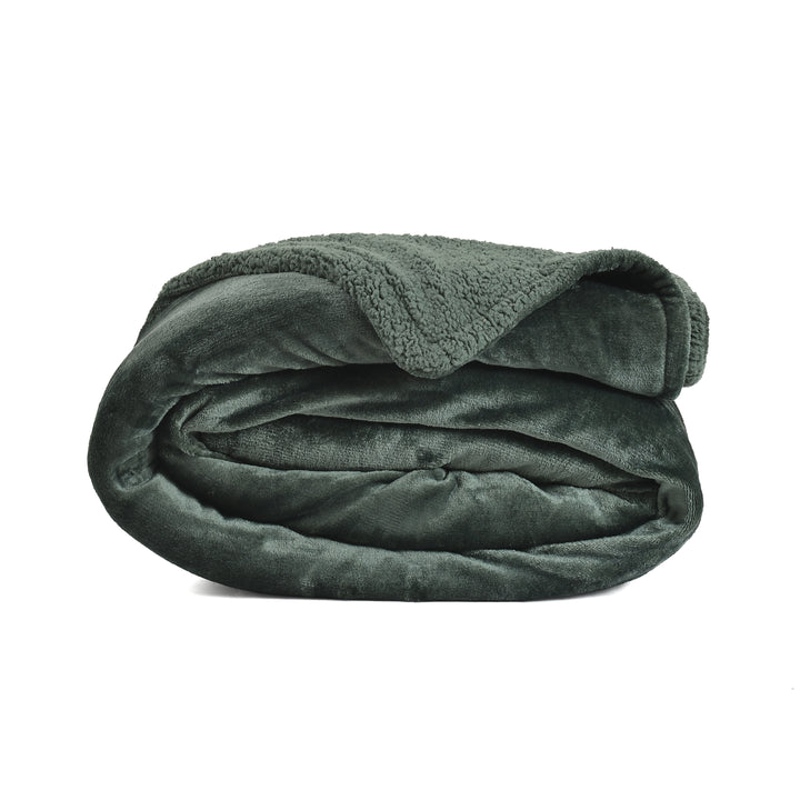 Sherpa California King Size Reversible 2in1 Blanket - Teal