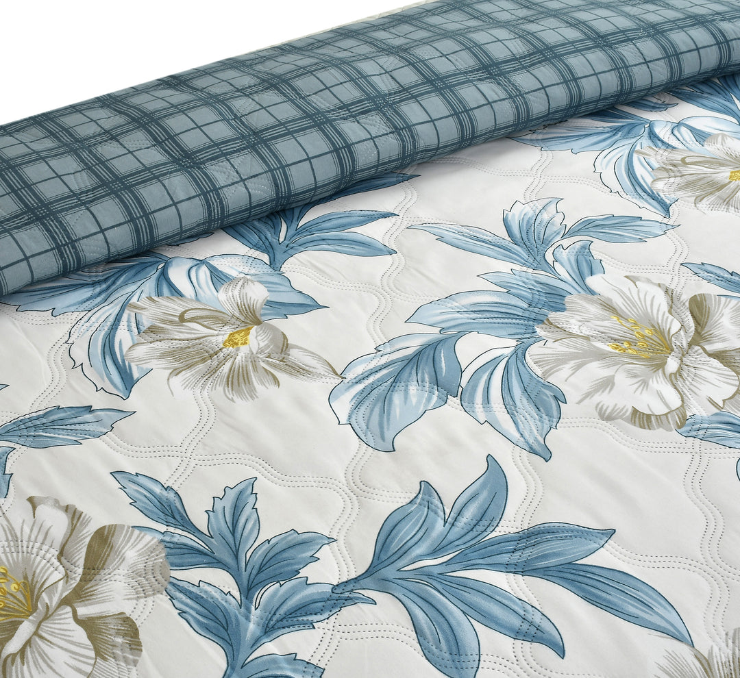 Aqua Leaf Comforter 180 GSM AC Room Reversible Single Bed Comforter