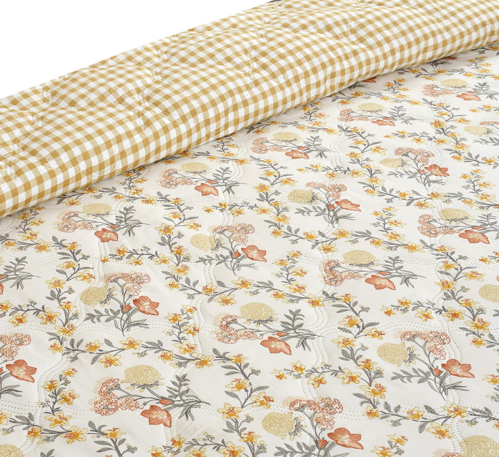 Floral Frost Comforter 180 GSM AC Room Reversible Single Bed Comforter