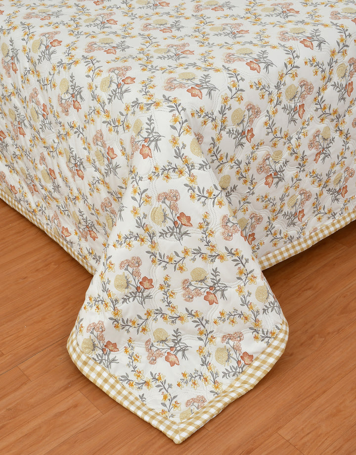 Floral Frost Comforter 180 GSM AC Room Reversible Single Bed Comforter