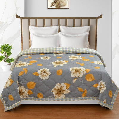 Petal Patchwork Comforter 180 GSM AC Room Reversible Single Bed Comforter
