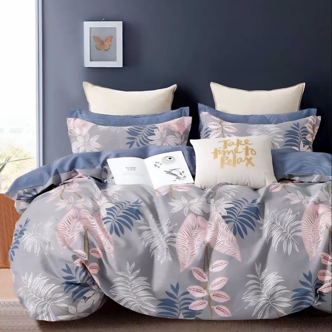 Misty Tropics Cotton Blend Elastic Fitted King Bedsheet