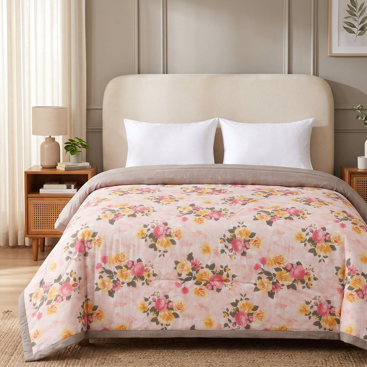 Bunch Floral 180 GSM AC Room Reversible Double Bed Comforter