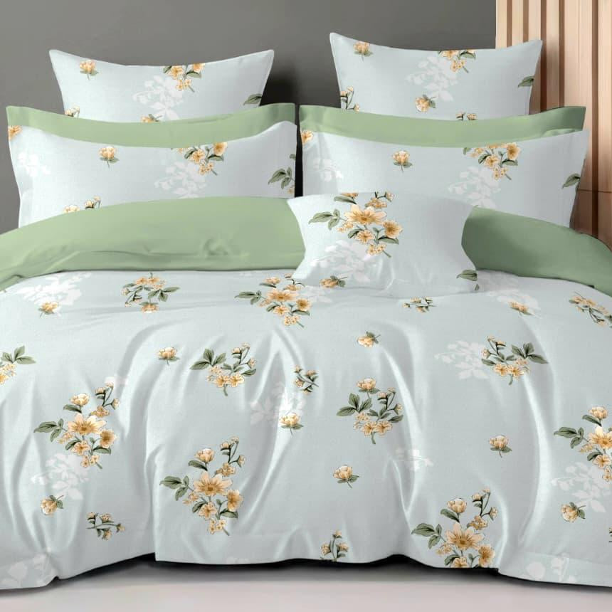 Mint Garden 210 TC Cotton Blend Flat King Bedsheet