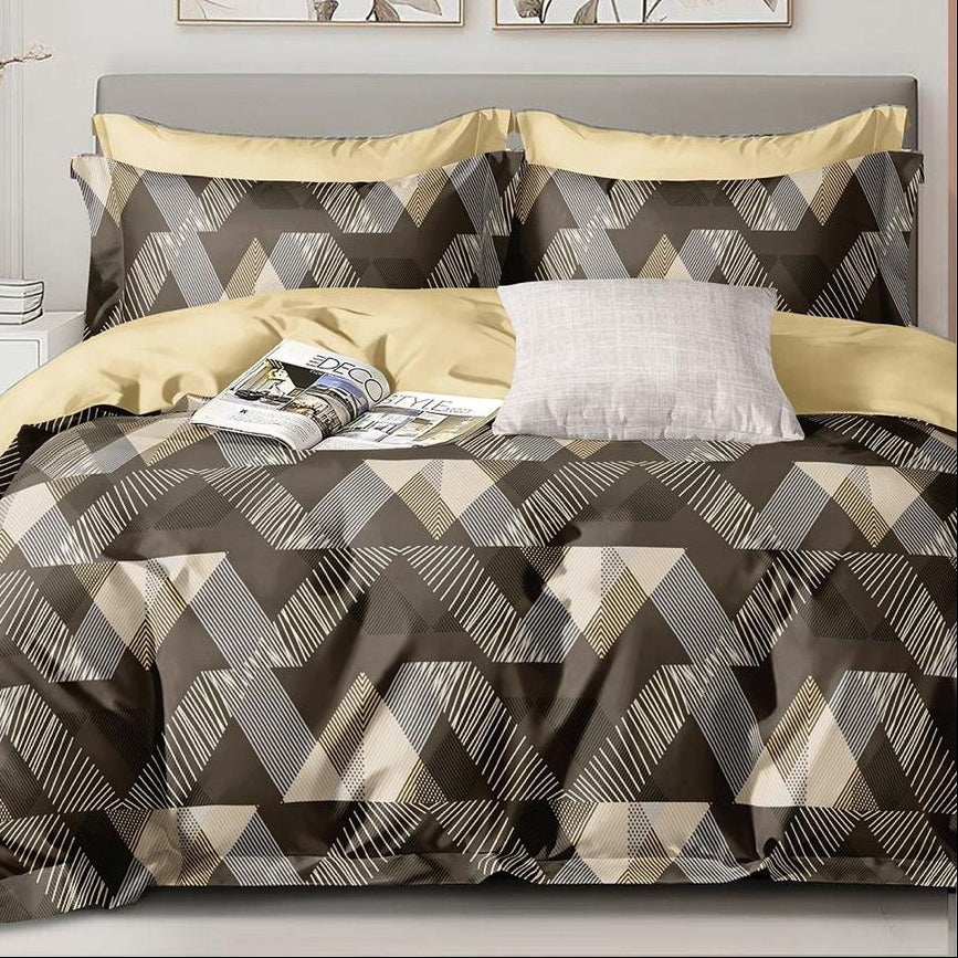 Rustic Prism 210 TC Cotton Blend Flat King Bedsheet