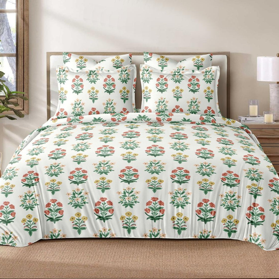Rosewood Bloom 210 TC Cotton Blend Flat King Bedsheet