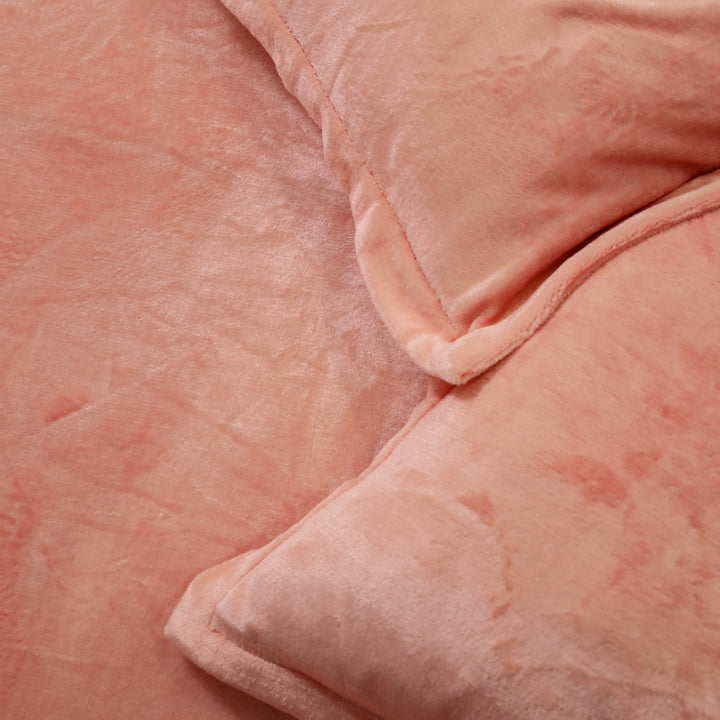 Baby Pink Warm Winter Flannel Fitted King Bedsheet