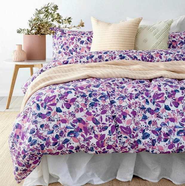 Moonlight Petals Cotton King Elastic Fitted King Bedsheet