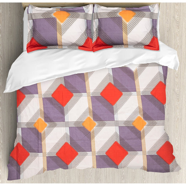 Box Net Cotton Blend Elastic Fitted Queen Bedsheet