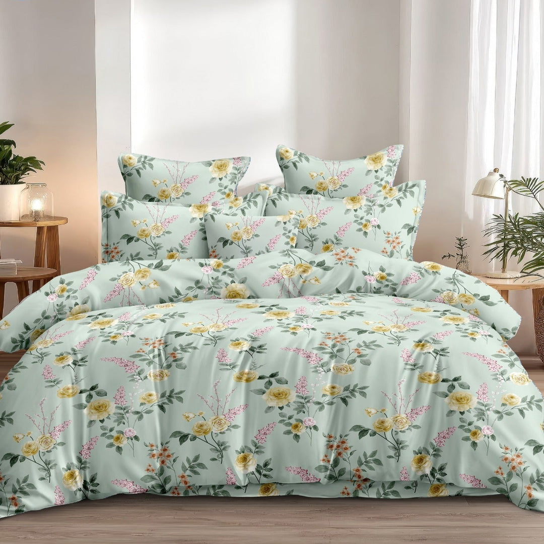 Spring Whisper Cotton Blend Elastic Fitted King Bedsheet