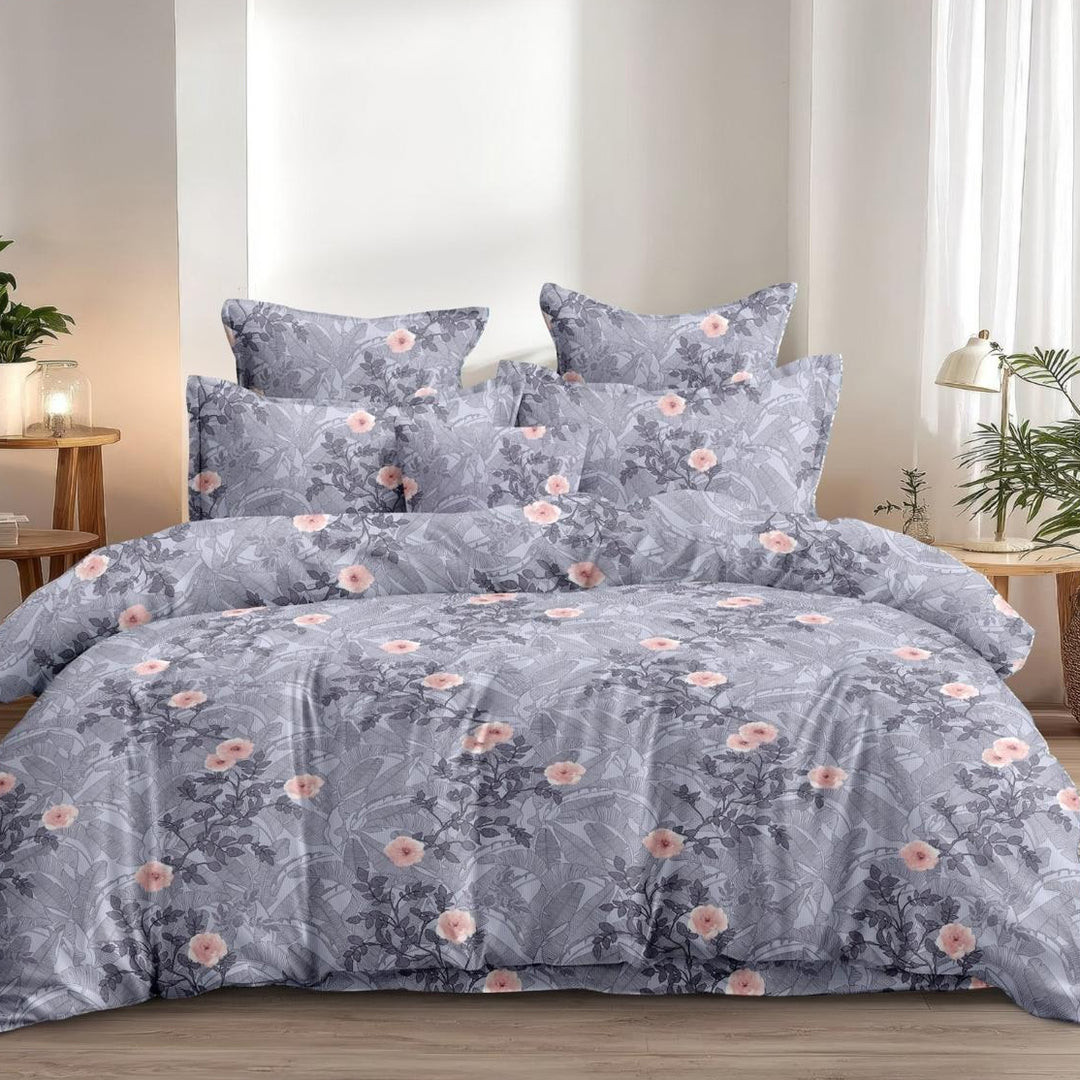 Willow Bloom Cotton Blend Elastic Fitted King Bedsheet