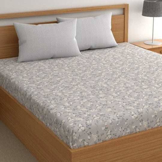 Moonpetal Whisper Cotton Blend Elastic Fitted Queen Bedsheet