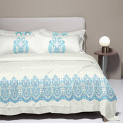 Retro Rest 8 Pure Cotton Elastic Fitted King Bedsheet - 300 TC