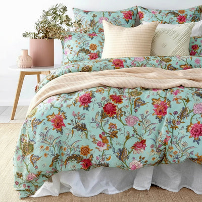 Garden Glow Cotton King Elastic Fitted King Bedsheet