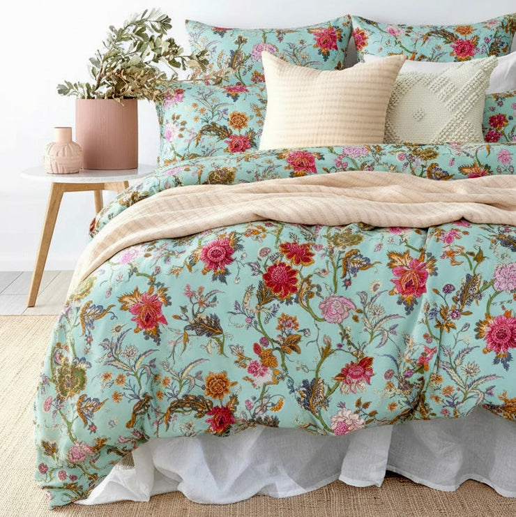 Garden Glow Cotton King Elastic Fitted King Bedsheet