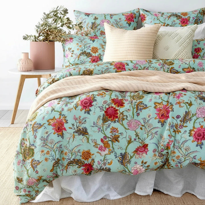 Garden Glow Cotton King Bedsheet - 250 TC