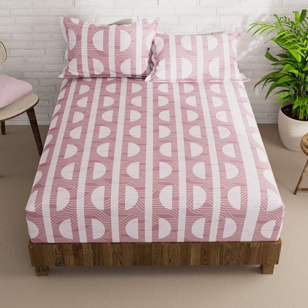 Wisteria Wonder 210 TC Cotton Blend Flat King Bedsheet