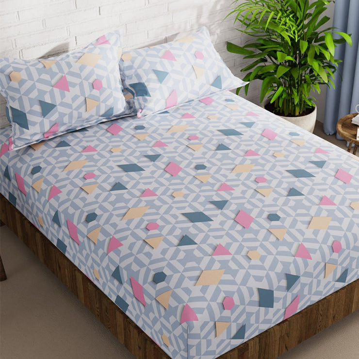 Blue Triangle 210 TC Cotton Blend Flat King Bedsheet