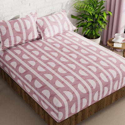 Wisteria Wonder 210 TC Cotton Blend Flat King Bedsheet