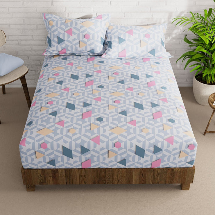 Blue Triangle 210 TC Cotton Blend Flat King Bedsheet