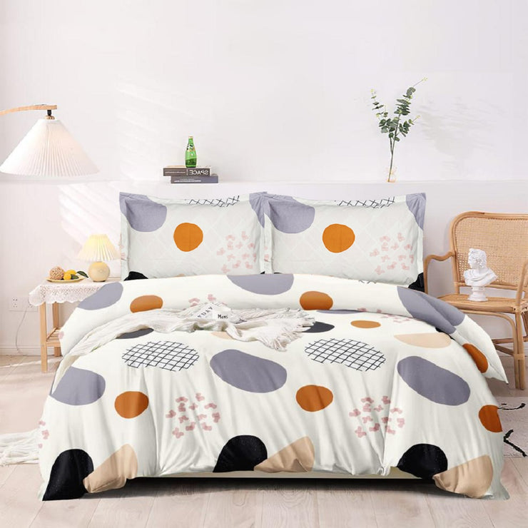 Big Circle Cotton Blend Elastic Fitted Queen Bedsheet