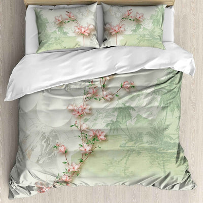 Green Bale Floral Pure Cotton Luxury Digital Premium 350 TC Cotton Bedsheet