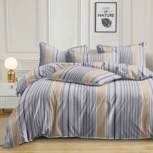 Stria Sleep 210 TC Cotton Blend Flat King Bedsheet