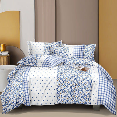 Twilight Polka 210 TC Cotton Blend Flat King Bedsheet