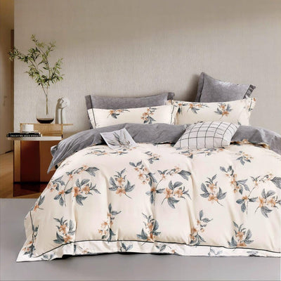 Bouquet Splash 210 TC Cotton Blend Flat King Bedsheet