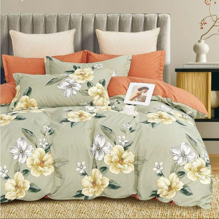 Primrose 210 TC Cotton Blend Flat King Bedsheet