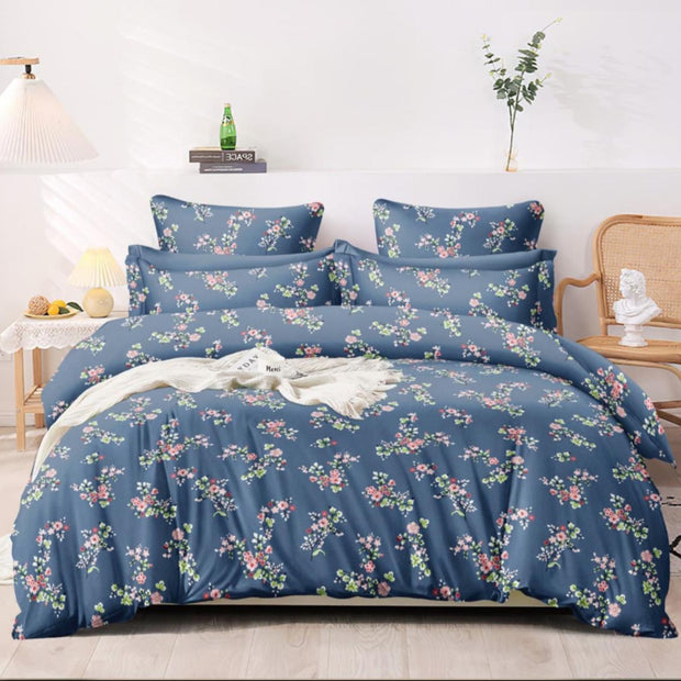 Petal Poetry 210 TC Cotton Blend Flat King Bedsheet